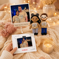 Personalized Crochet Doll for Couple with Photo Memory Card “A Journey Through Memories”