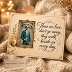 Personalized Crochet Doll with Photo Card “Those We Love Don't Go Away”