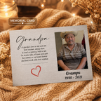 Personalized Crochet Doll with Photo Card “A Grandpa's Love Is Vast And Rare”