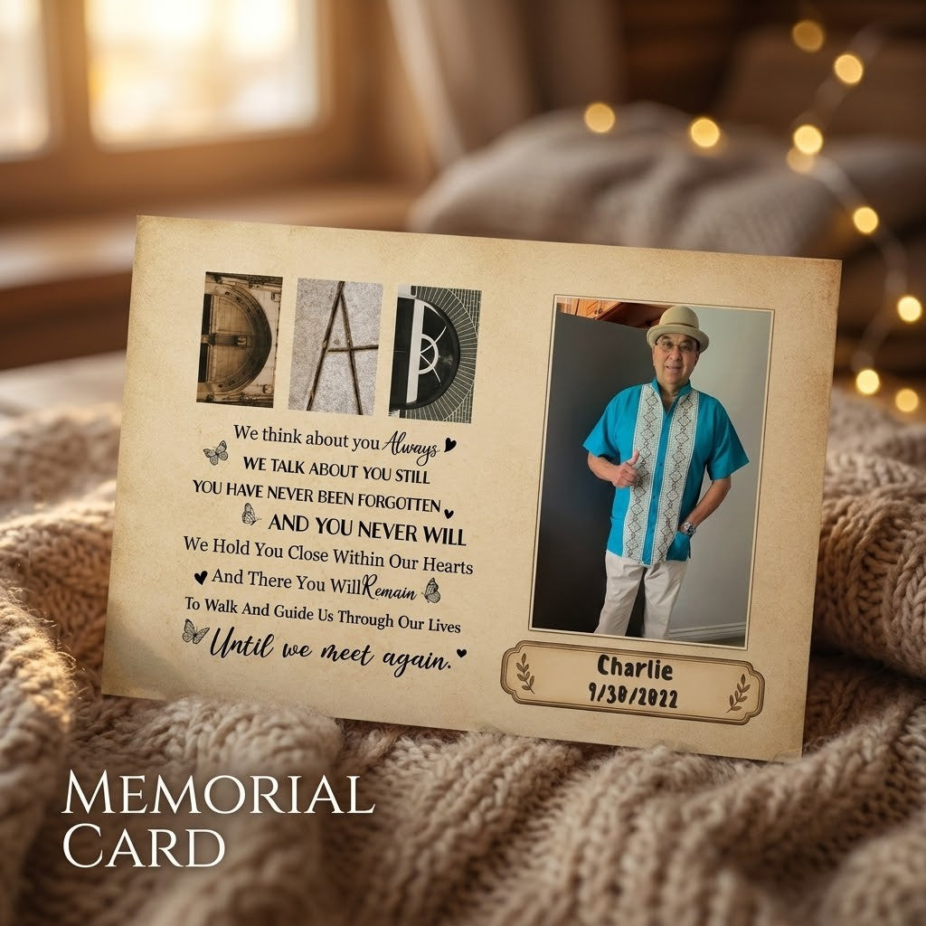 Personalized Crochet Doll with Photo Card “Until We Meet Again”