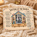 Personalized Crochet Doll for Pet with Photo Card “Waiting At The Door”