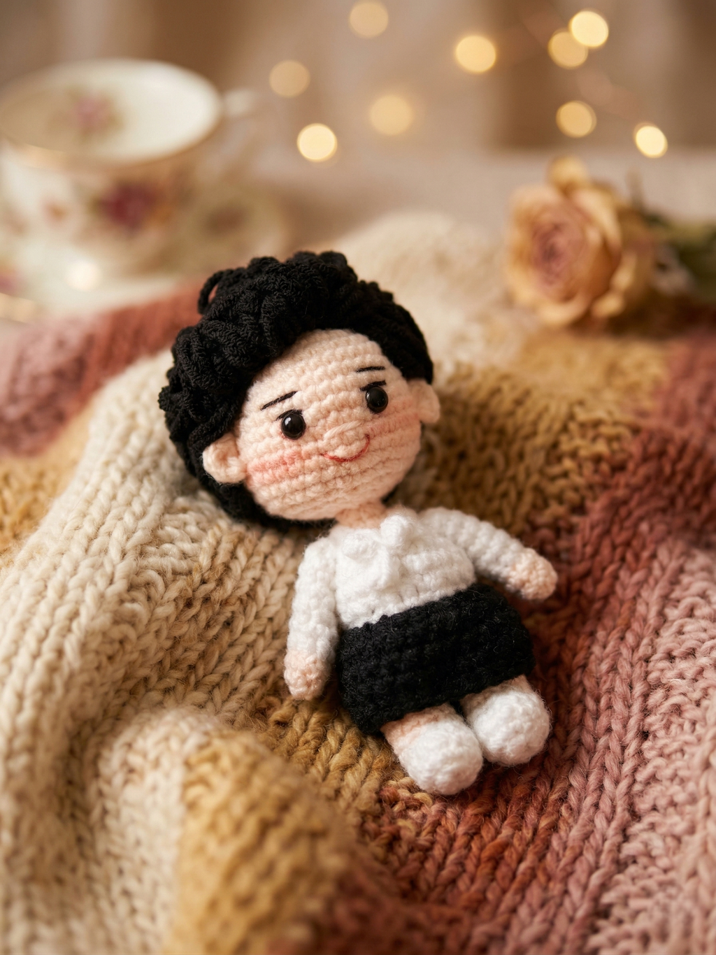 Personalized Crochet Doll with Photo Card “In Loving Memory” - V3