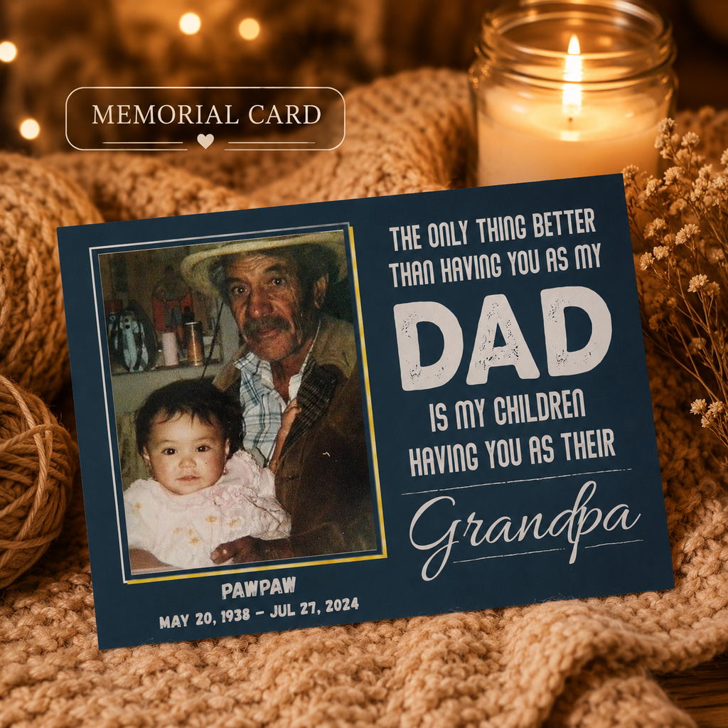 Personalized Crochet Doll with Photo Card “My Children Having You AS Their Grandpa”