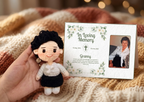 Personalized Crochet Doll with Photo Card “In Loving Memory” - V3