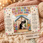 Personalized Crochet Doll for Pet with Photo Card “Run Free Over The Rainbow Bridge”