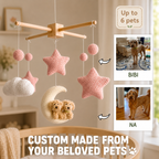 Pet Moon | Pink  |  Personalized Crochet Pet Baby Mobile