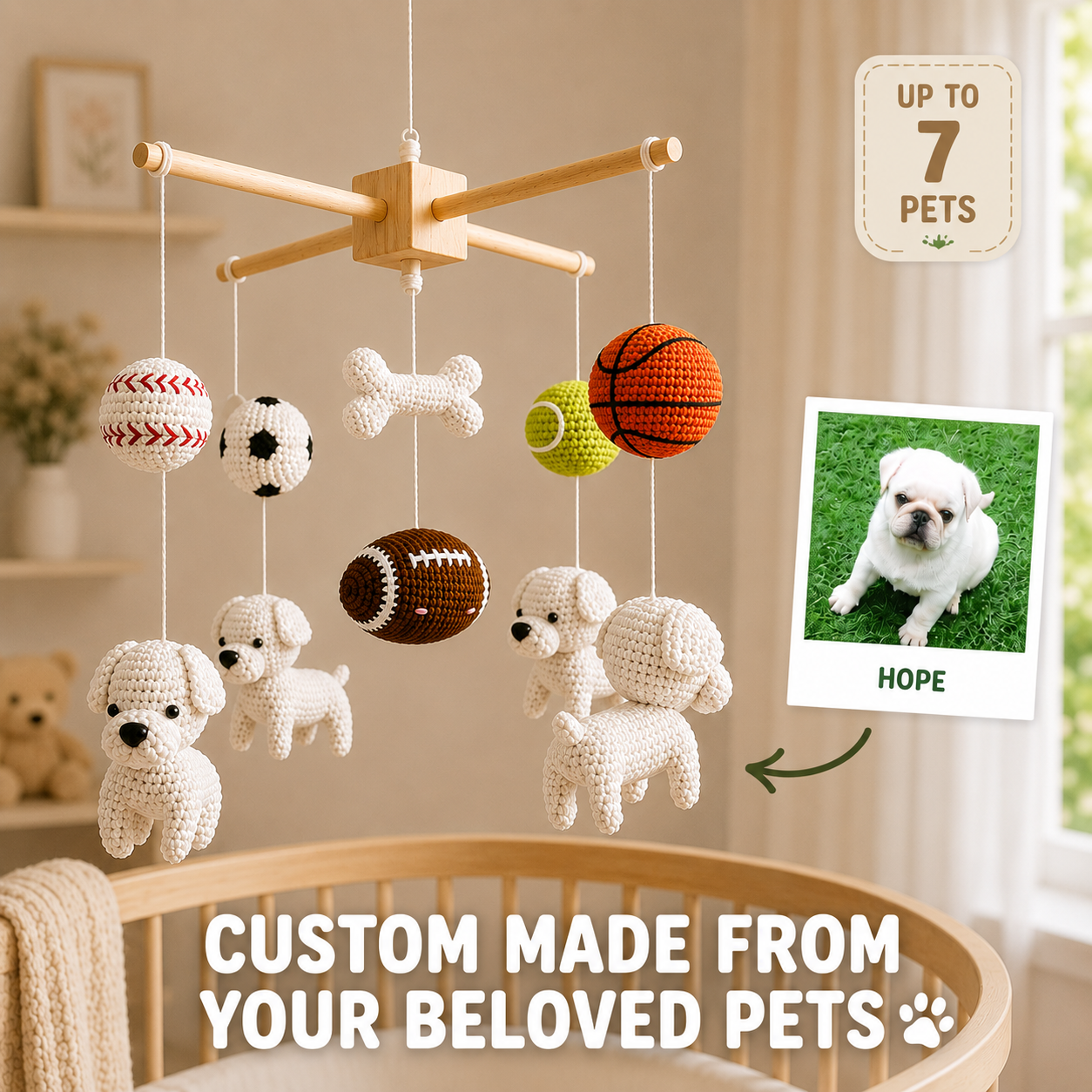 Pet Sport | Personalized Crochet Pet Baby Mobile