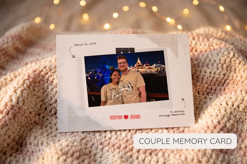 Personalized Crochet Doll for Couple with Photo Memory Card “A Journey Through Memories”