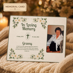 Personalized Crochet Doll with Photo Card “In Loving Memory” - V3