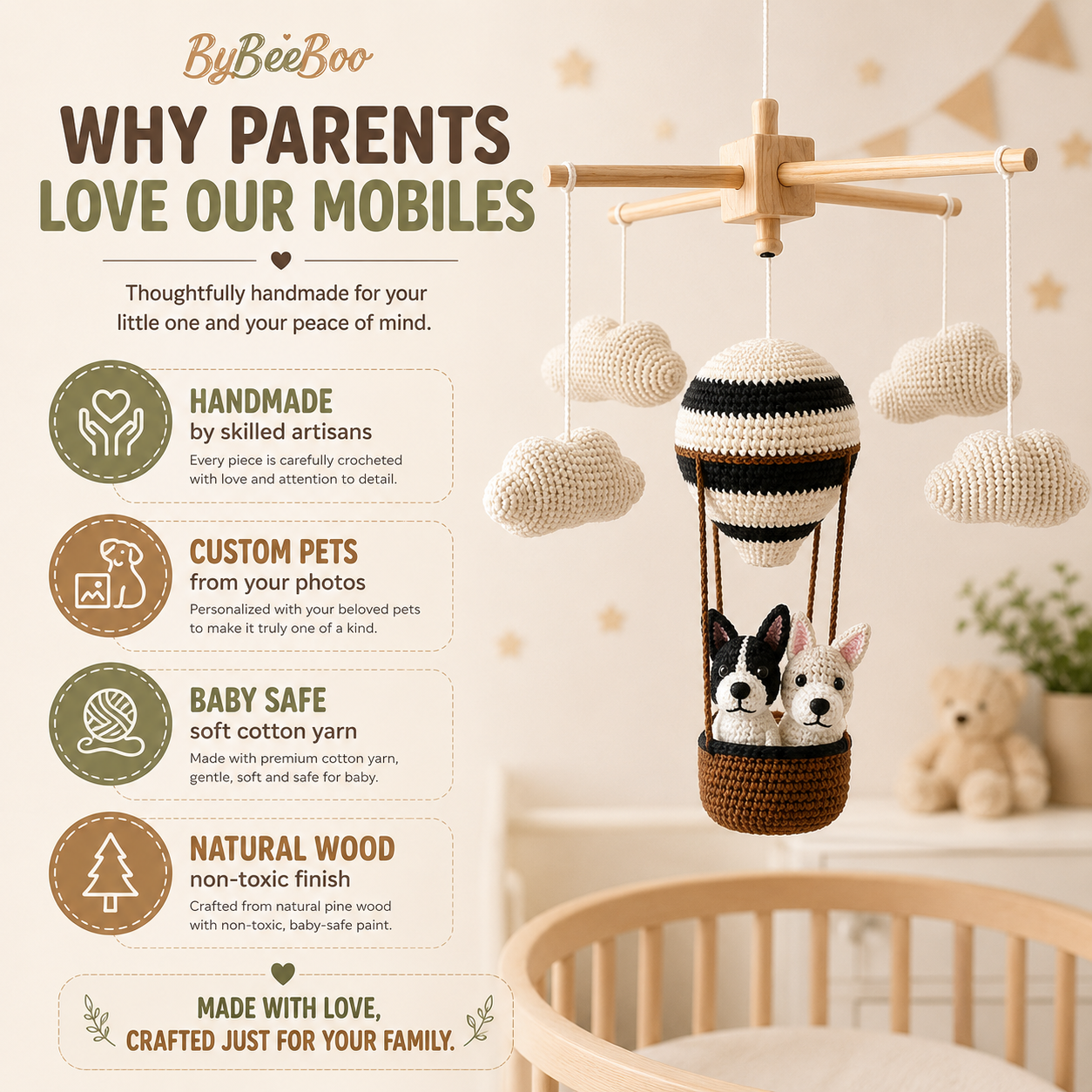 Pet Cloud | Personalized Crochet Pet Baby Mobile